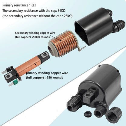 2 x Ignition Coils + Caps for Shadow Spirit 750 (2001-2009)