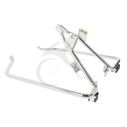 Chrome/Black Saddlebag Brackets for Harley Touring (2009-2013)