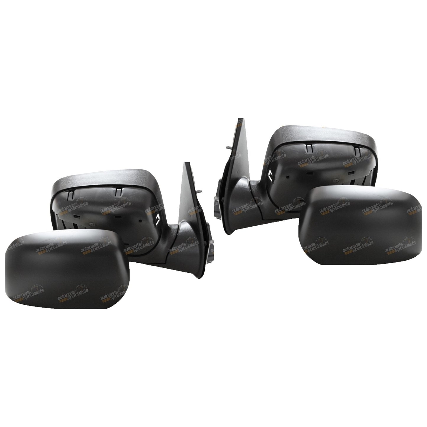 Set of 2 Black Electric Side Door Mirrors for Holden RA Rodeo Ute (2003–2008)