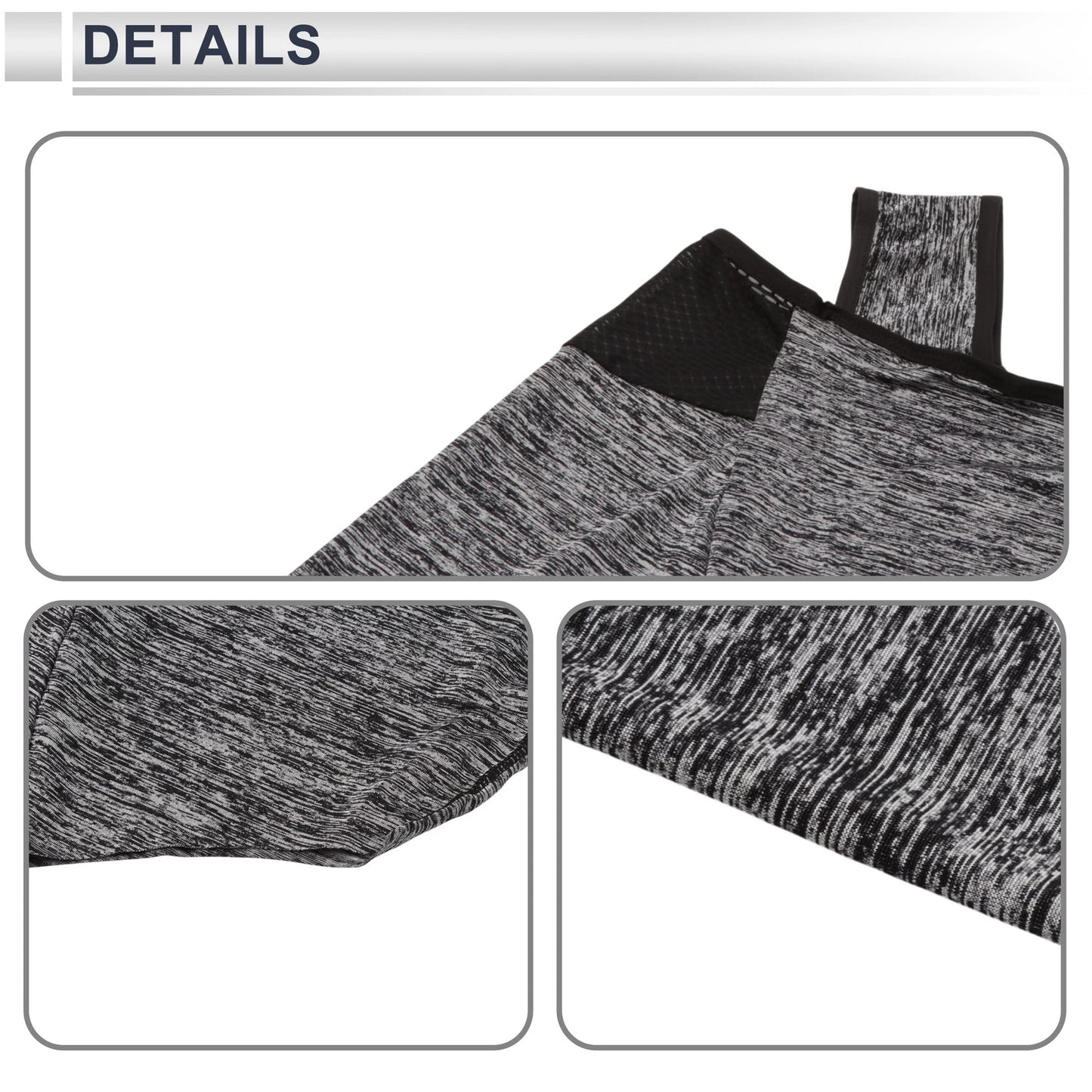 Half Pack Triangle Towel UV Face Shield Polyester Filter Grey Melange