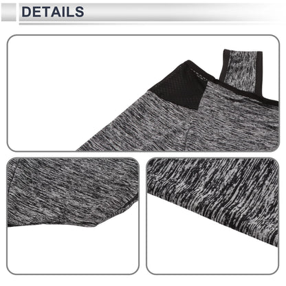 Half Pack Triangle Towel UV Face Shield Polyester Filter Grey Melange