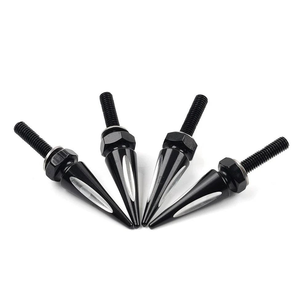 Windshield Spike Bolts 4 x Aluminum Black & White for Harley Road Glide (2015+)