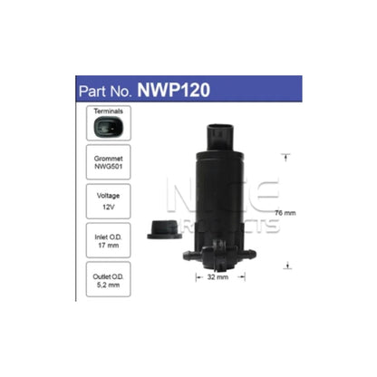 Windscreen Washer Pump for Toyota Prius Hybrid (2015–2019)