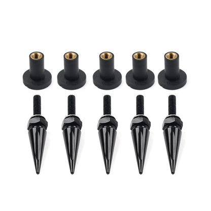 5x Spike Windshield Fairing Well Nut Bolt Kit for Harley Road Glide (2015-2023)