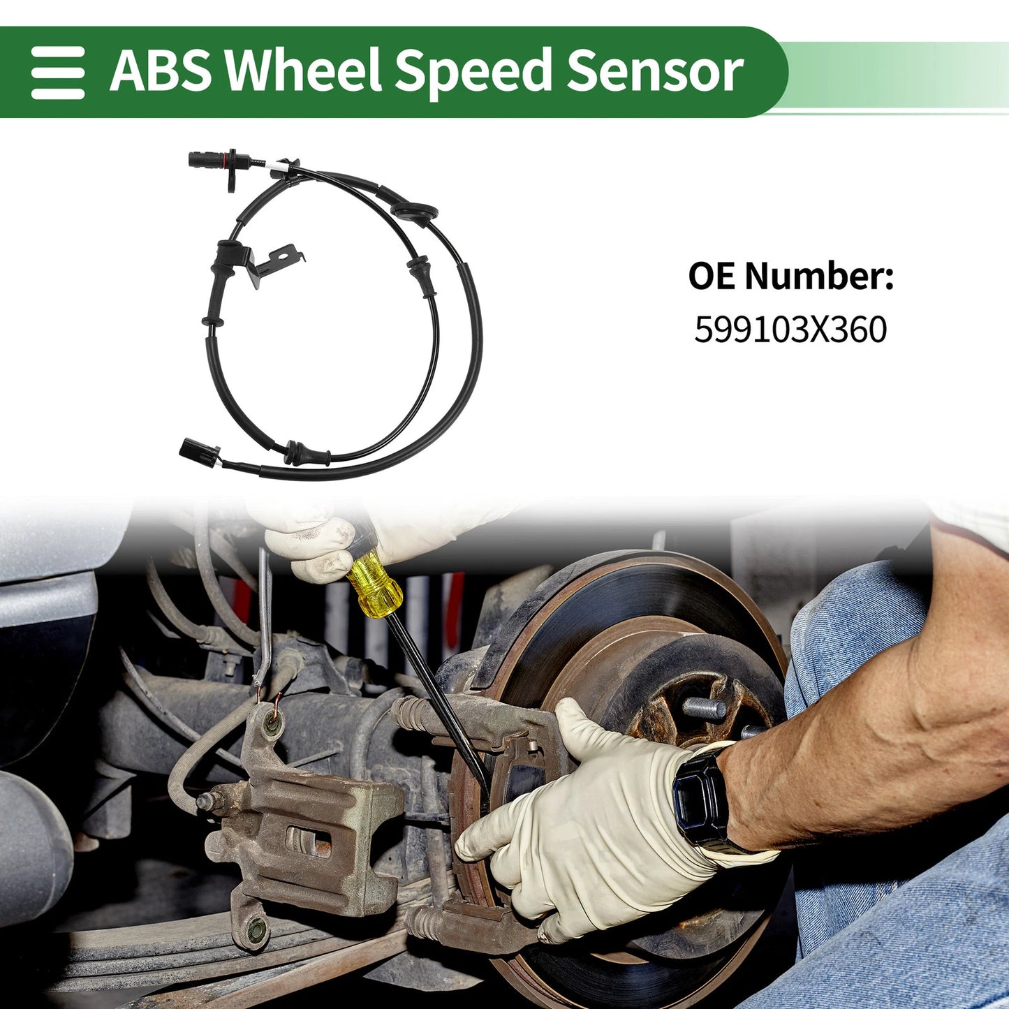 ABS Wheel Speed Sensor No. 599103X360 for Hyundai Elantra (2010–2013)