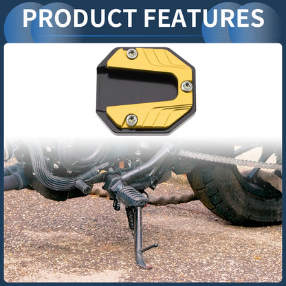 Kickstand Pad for Motorcycle (Set of 1) - Aluminum Alloy Gold Tone