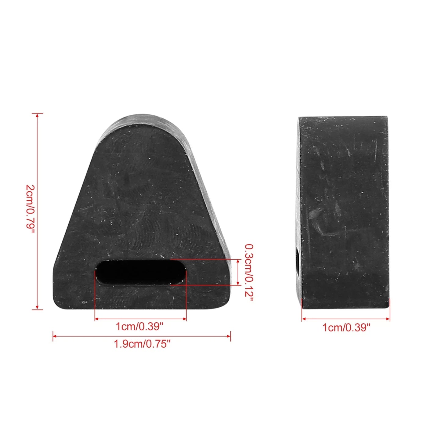 2 x Black Tailgate Latch Rubber Stops for Chevrolet Silverado