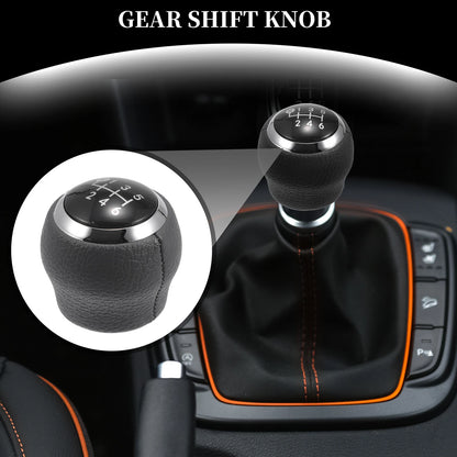 6 Speed Manual Gear Shift Knob for Toyota Corolla Yaris RAV4 (2000–2023) Faux Leather Black