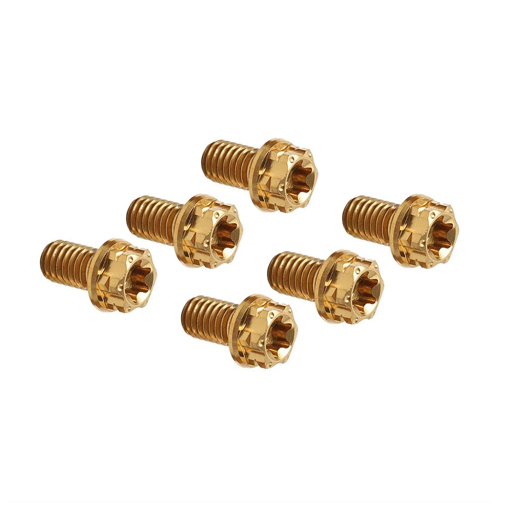 6pcs M6x20mm Titanium Torx Head Flange Bolts for Bike Motorcycle