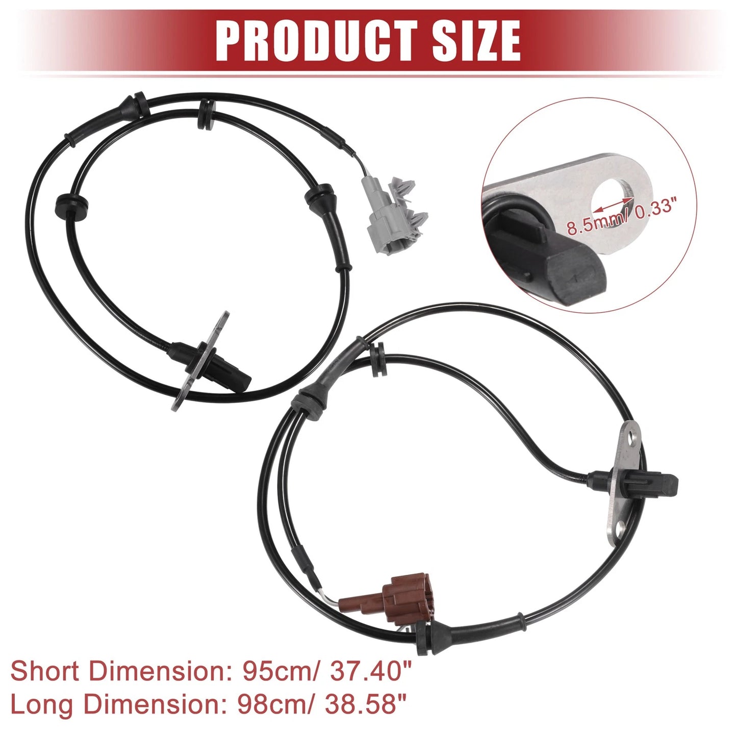 Set of 2 Rear ABS Wheel Speed Sensors for Nissan Frontier (2005–2023) No. 47901EA005/47900EA005