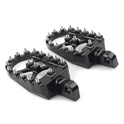 Black  Wide Fat Foot Pegs MX Style for Harley Dyna Sportster Bobber