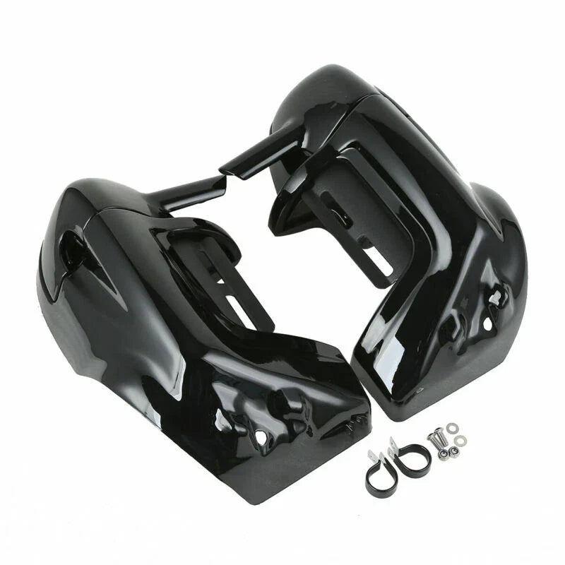 Black Lower Vented Fairing Engine Guard Crash Bar for Harley Road King (09-13)
