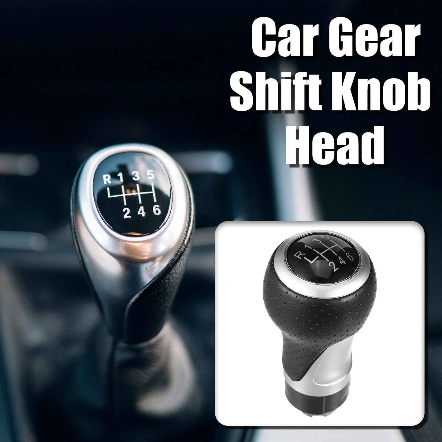 Set of 1 Gear Shift Knob for Audi A3 (2003–2013) Black 6 Speed