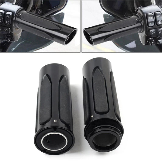 1" Hand Grips Electronic Throttle for Harley Softail Road Street Electra Glide