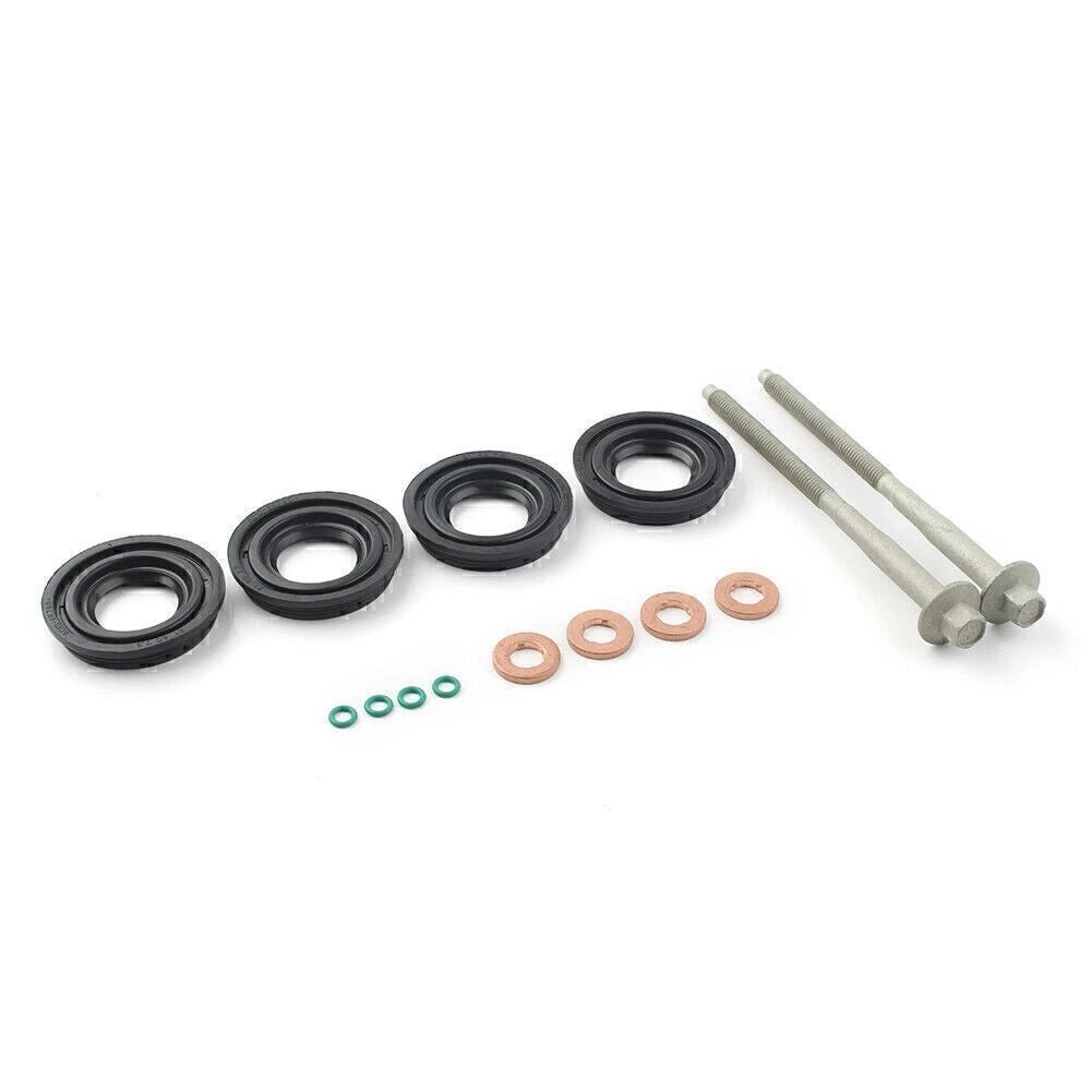 Fuel Injector Seal Washer Kit + 2X Injector Clamp Bolts for Ford Transit MK7 (2006–2014)
