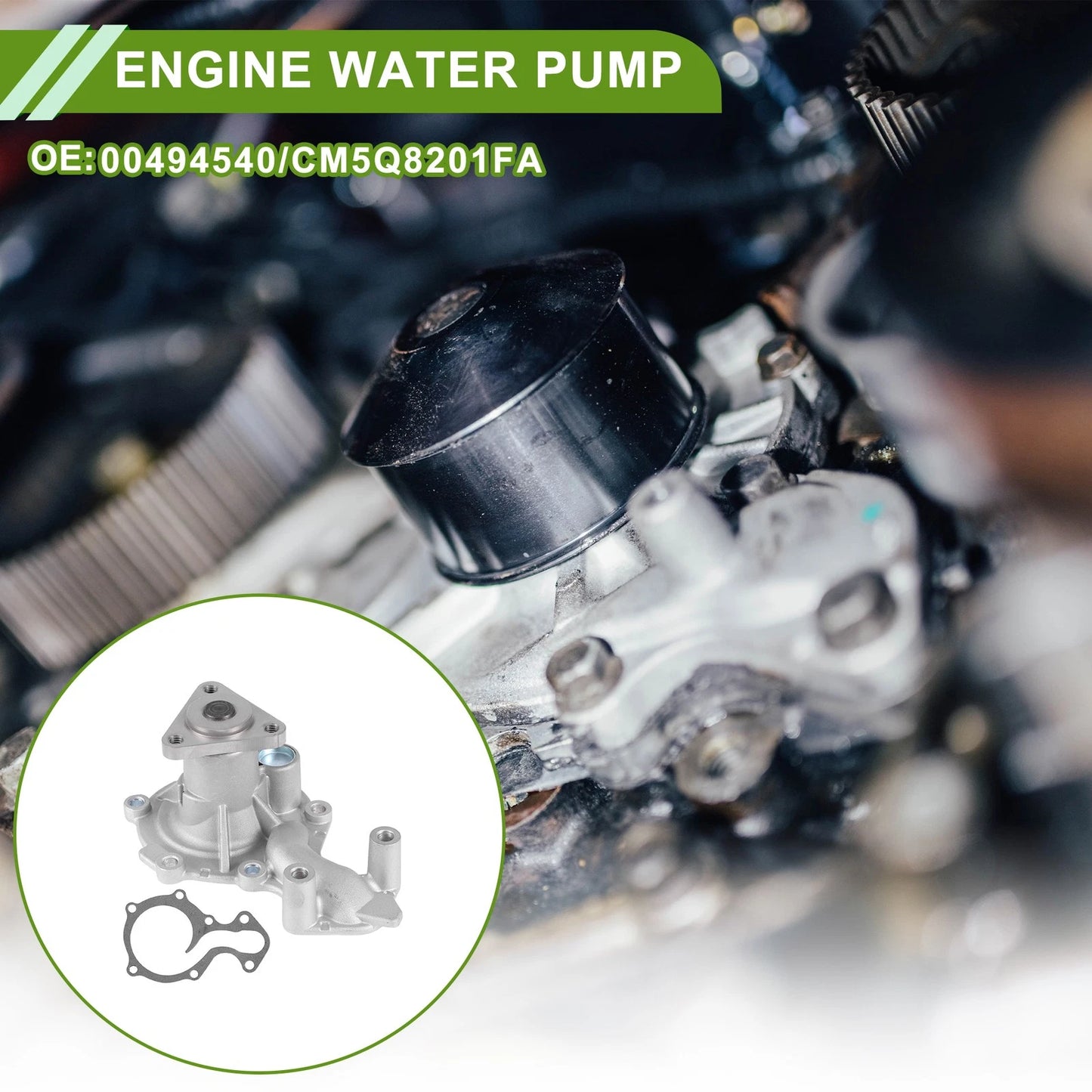 Engine Water Pump for Ford C-MAX (2012–2019) No. 00494540