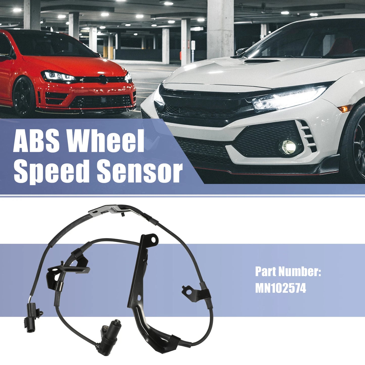 Front Right ABS Wheel Speed Sensor for Mitsubishi L200 Montero (2006–2015) No.MN102574