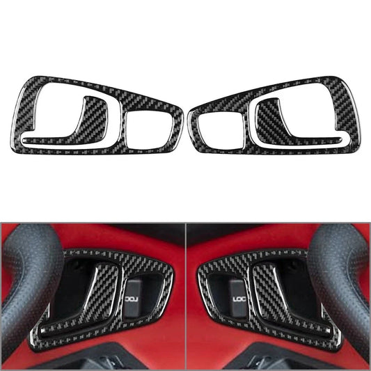 Carbon Fiber Black Interior Door Handle Cover Trim for Honda S2000 (2004-2009)