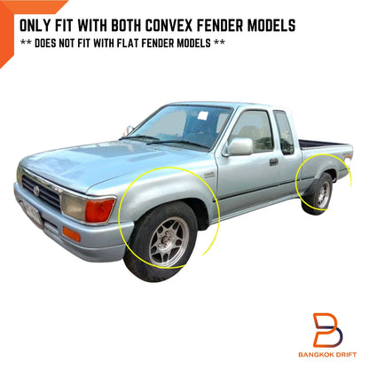 Front Black Wheel Arch Fender Flares for Toyota Hilux UTE 4WD (88-96)