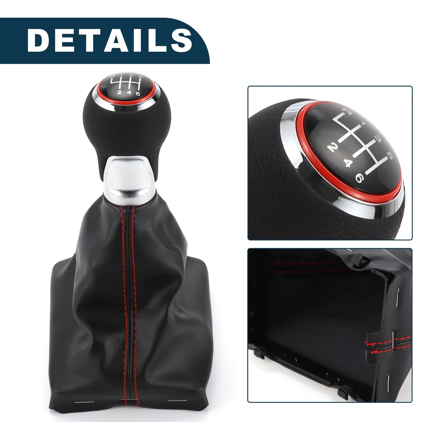 6 Speed Manual Shift Knob with Boot Cover No. 8K0863278H for Audi A4 (2008–2016)