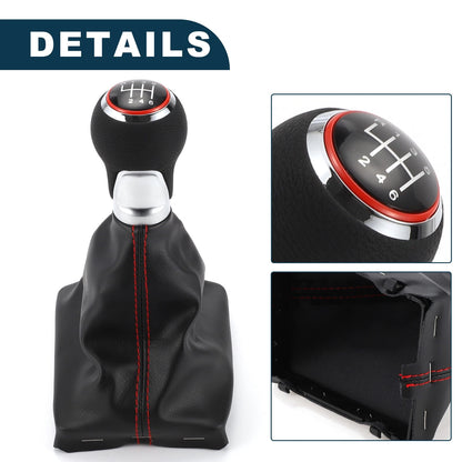 6 Speed Manual Shift Knob with Boot Cover No. 8K0863278H for Audi A4 (2008–2016)