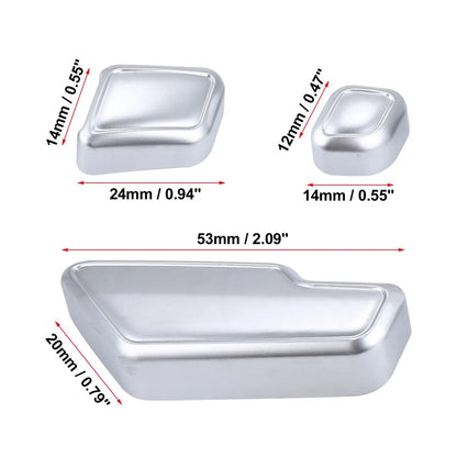 6 x Silver Tone Door Seat Adjust Button Switch Covers for Mercedes Benz B180