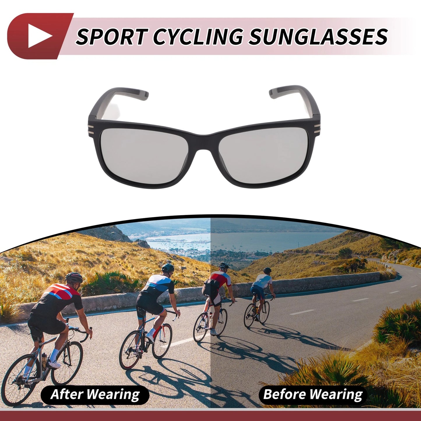 Set of 1 Motorcycle Riding Goggles for Universal Fit (UV400)