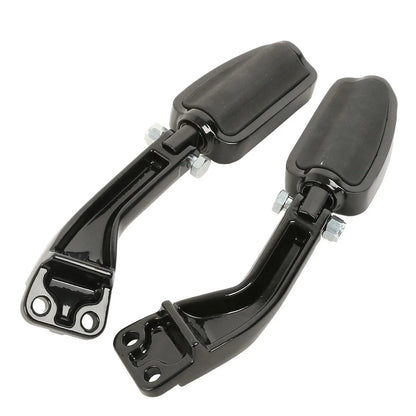 Black Rear Footpeg Mount Bracket for Harley Dyna Super Glide Low Rider (06-17)