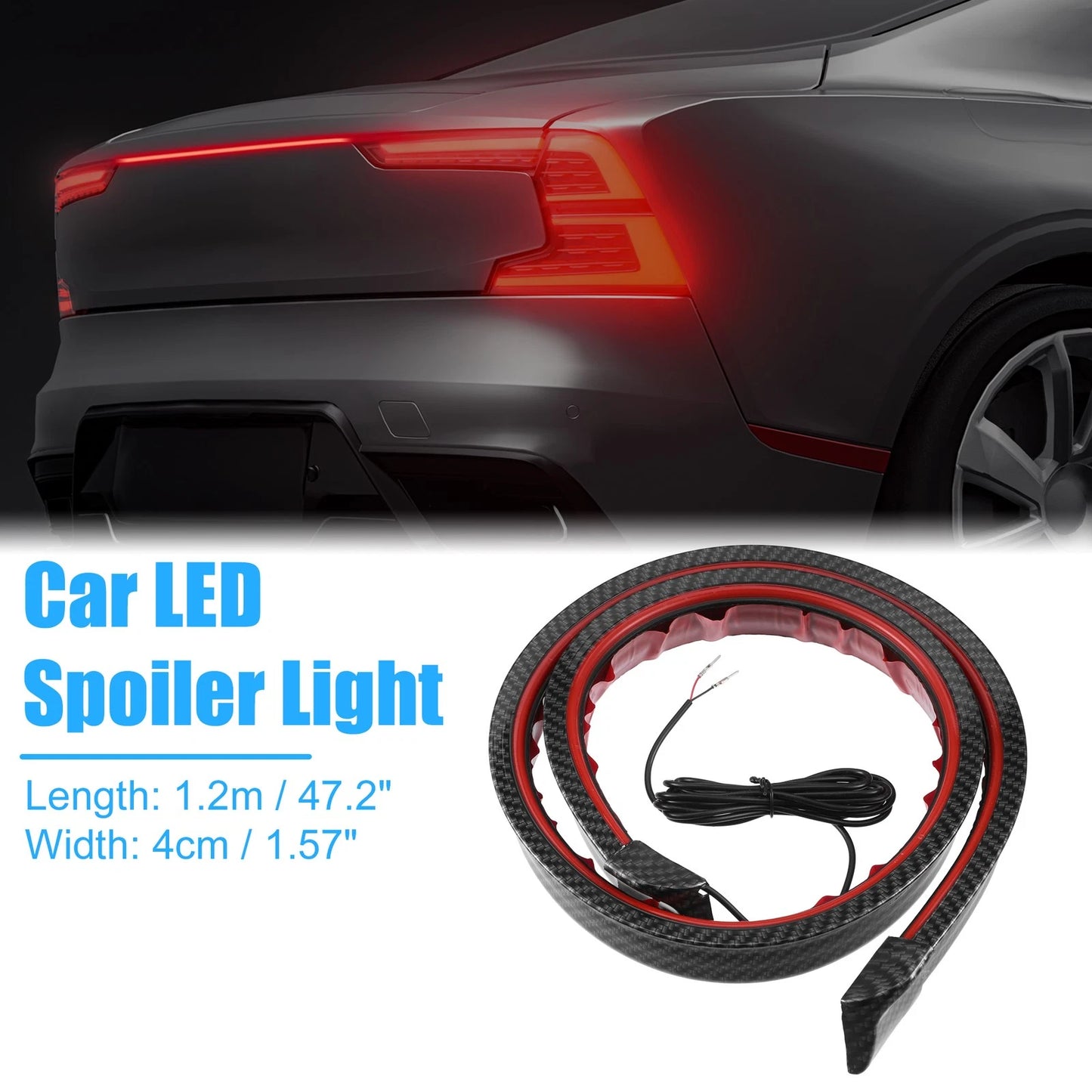 Car Spoiler with Red LED Light