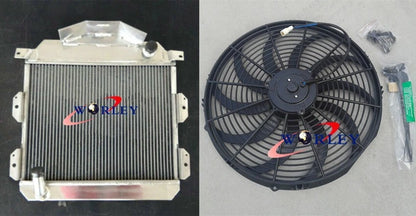 3 Row Aluminum Radiator with Fan for Austin Healey 100-4 (1953–1956)