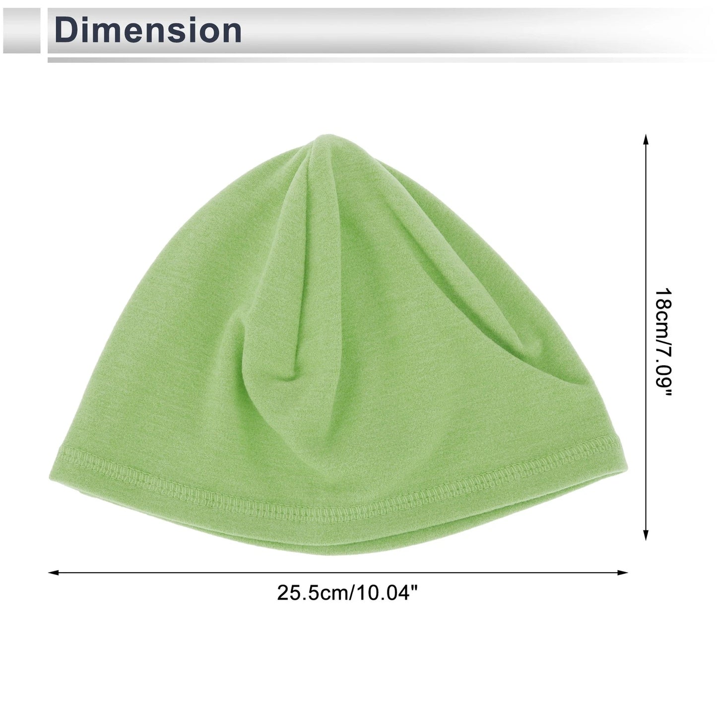 Cycling Hat for Keep Warm Light Green Desmooth Fabric (25.5x18cm) 1 Pcs