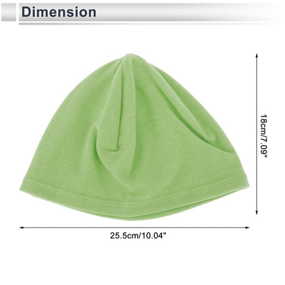 Cycling Hat for Keep Warm Light Green Desmooth Fabric (25.5x18cm) 1 Pcs