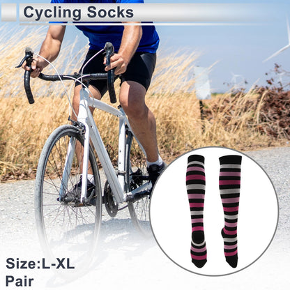 Cycling Socks Anti-friction Size L-XL Black Light Purple