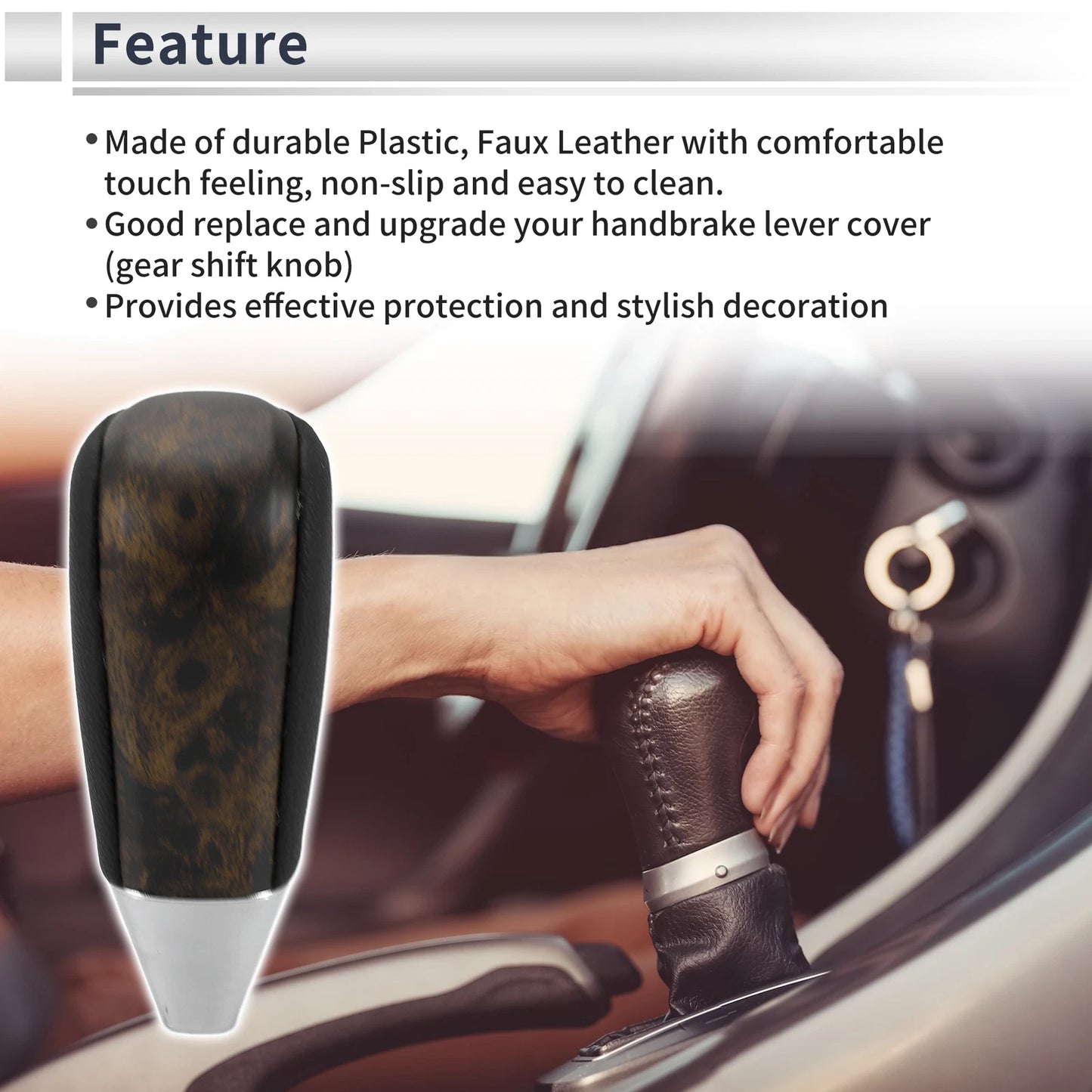 Automatic Gear Shift Knob for Toyota Land Cruiser (2003–2021) Plastic Leather