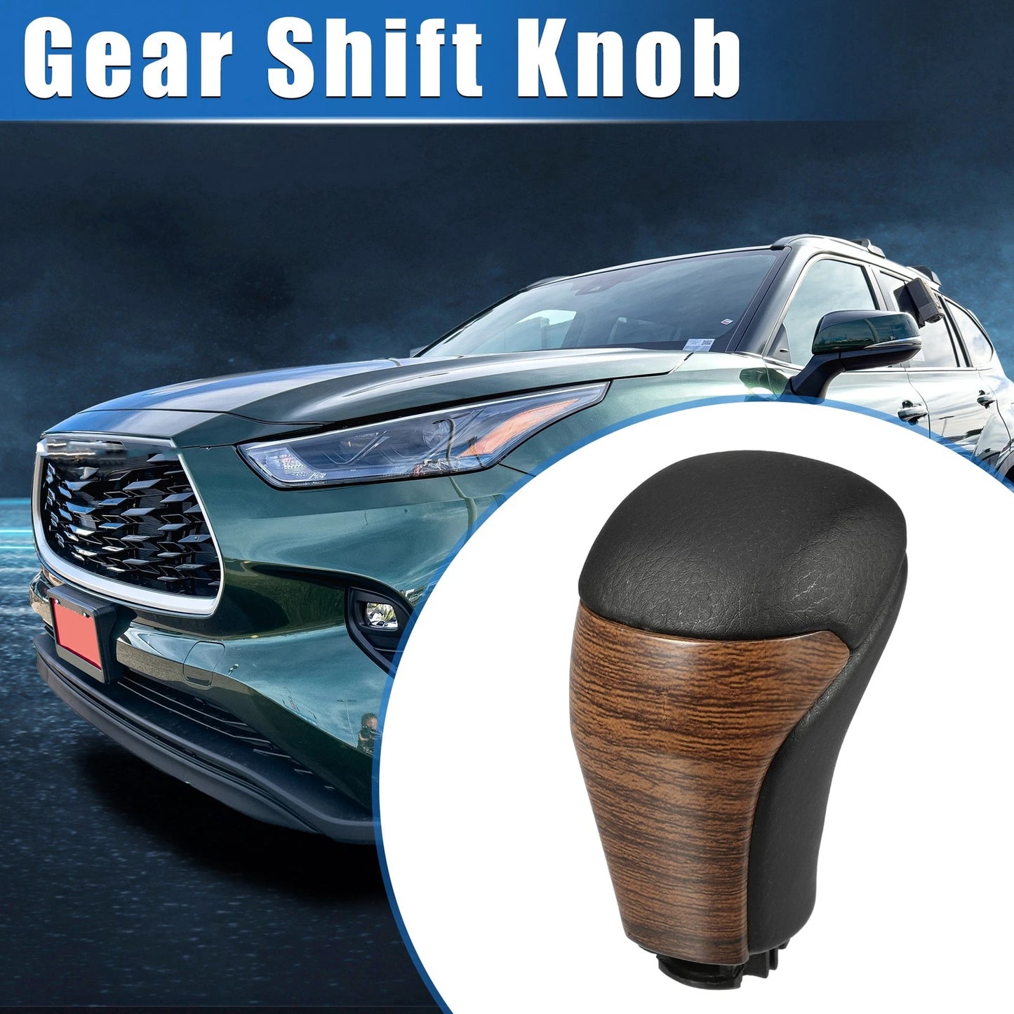 Automatic Gear Shift Knob for Toyota Highlander (2014–2019) Black Yellow