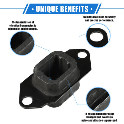 Transmission Mount for Nissan Versa (2012–2019) No. 112201HA0B, Anti Deform, Black