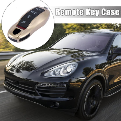Set of 1 Gold Tone Key Fob Cover for Porsche Cayenne Panamera (2003–2023)