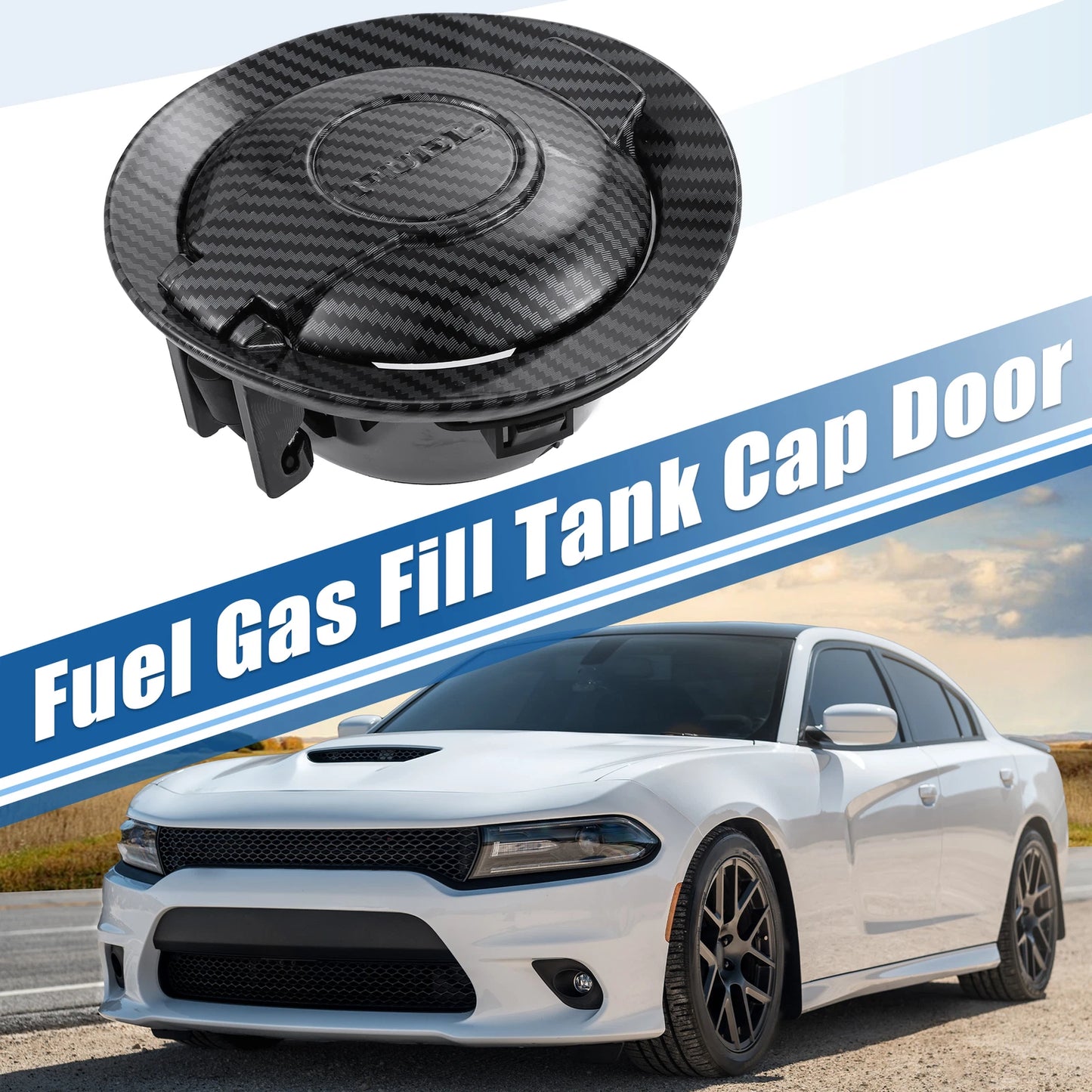Vapor Edition Fuel Filler Door Cap 68250120AA for Dodge Challenger (2008–2022) Black