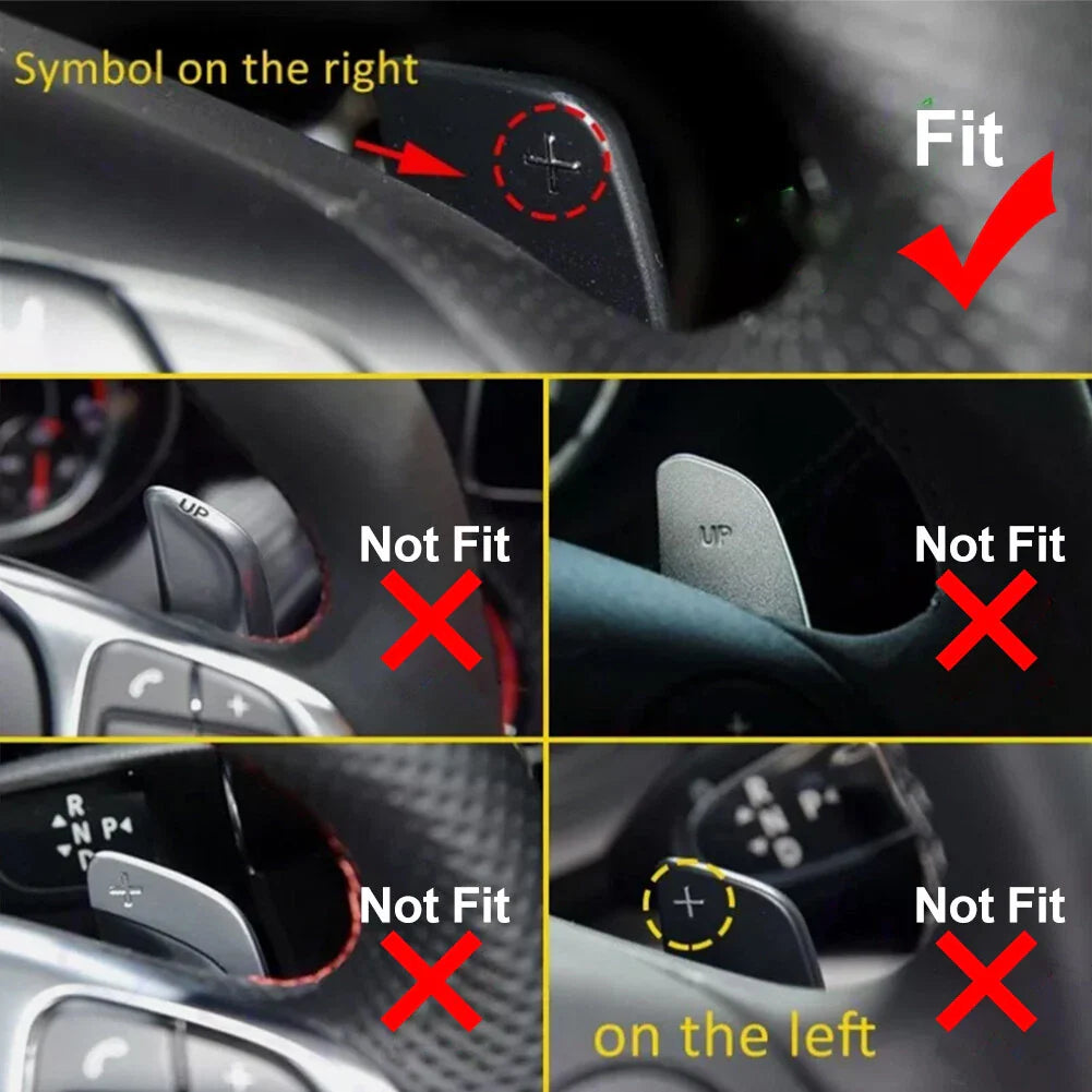 Steering Wheel Shift Paddle Extensions for Mercedes A B C CLA GLK SLK Class