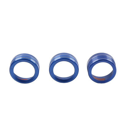 Blue AC Climate Control Knob Ring Covers for Mazda 3, CX-5 (2014-2019)
