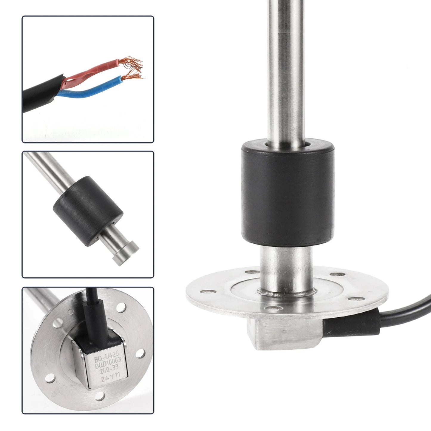 Fuel Sending Unit and Gauge Kit 240-33 Ohm for Boat Car Truck (16.73")