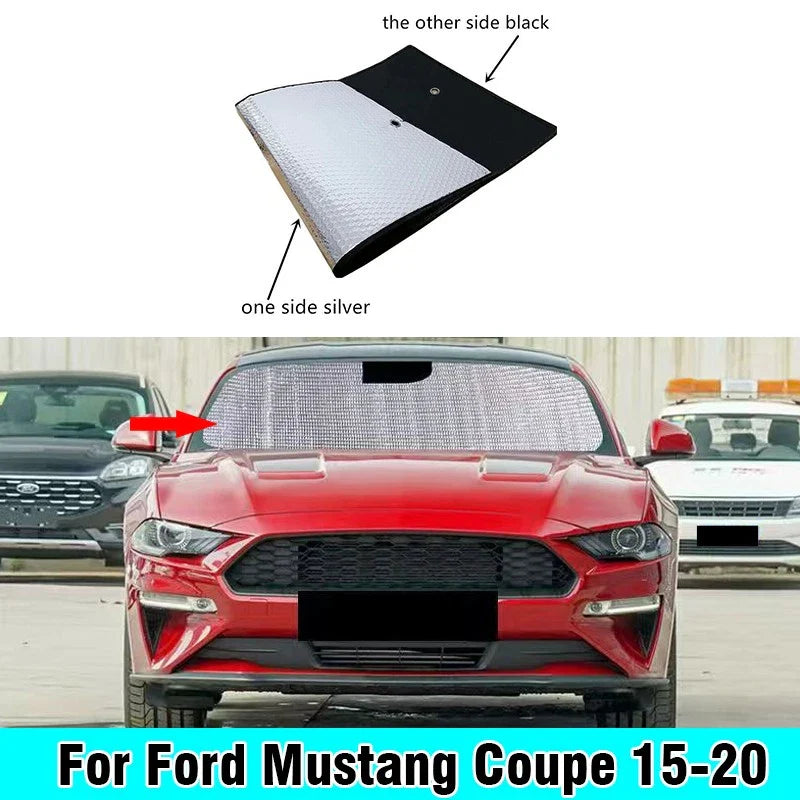 Sunshade / Front Windshield Privacy Thick for Ford Mustang Coupe (2015–2020)