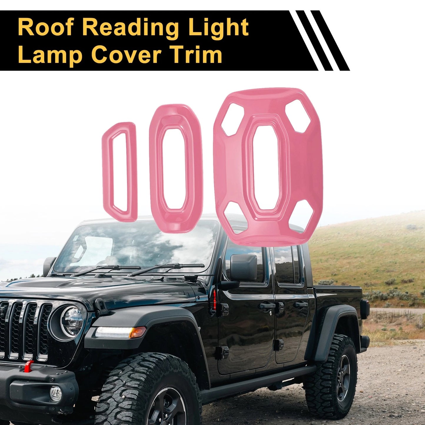 Set of 1 Roof Reading Light Lamp Cover Trim for Jeep Wrangler JL JLU (2018–2024) Pink