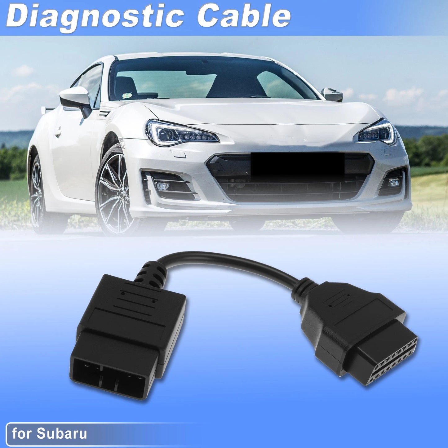 OBD Adapter Cable 9-Pin to 16-Pin for Subaru (OBD1 to OBD2)