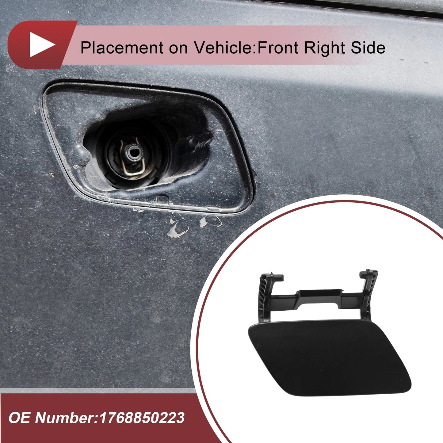 Front Right Bumper Trim Nozzle Cover No. 1768850223 for Mercedes-Benz W176 (2013–2018)