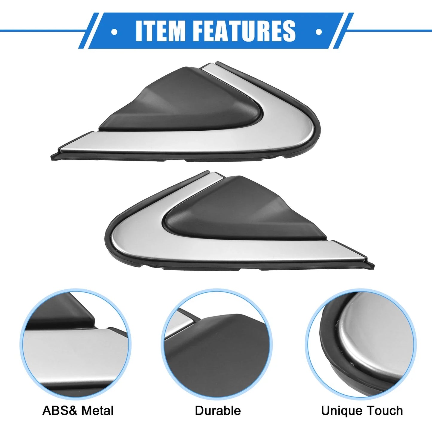 2 x Car Front Left Right Door Mirror Flag Covers for Honda CR-V (2012-2016)