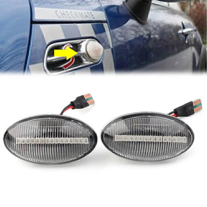 LED Clear Dynamic Side Marker Lights for Mini Cooper R50 R52 R53 (2002-2008)