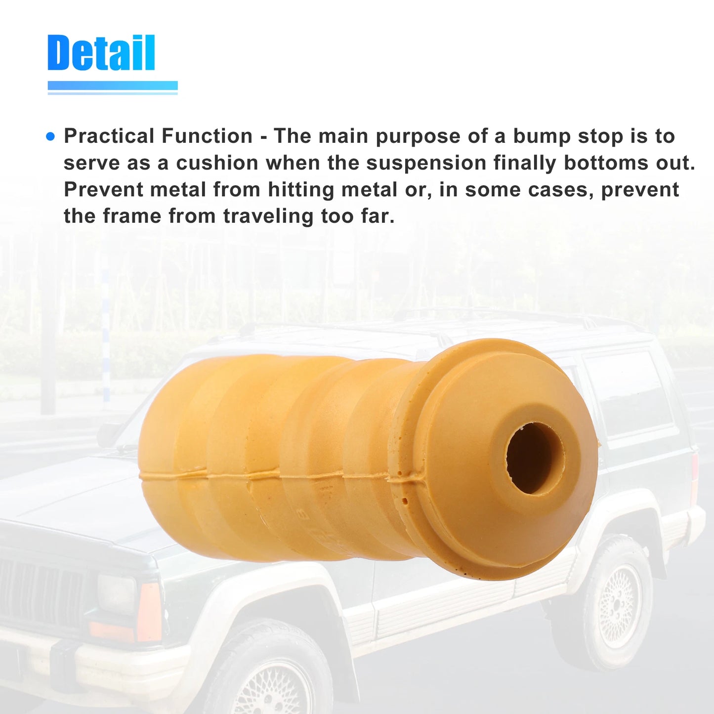 2X 5.5 Inch Rear Suspension Bump Stop for Volkswagen (1915-1979) Rubber Orange