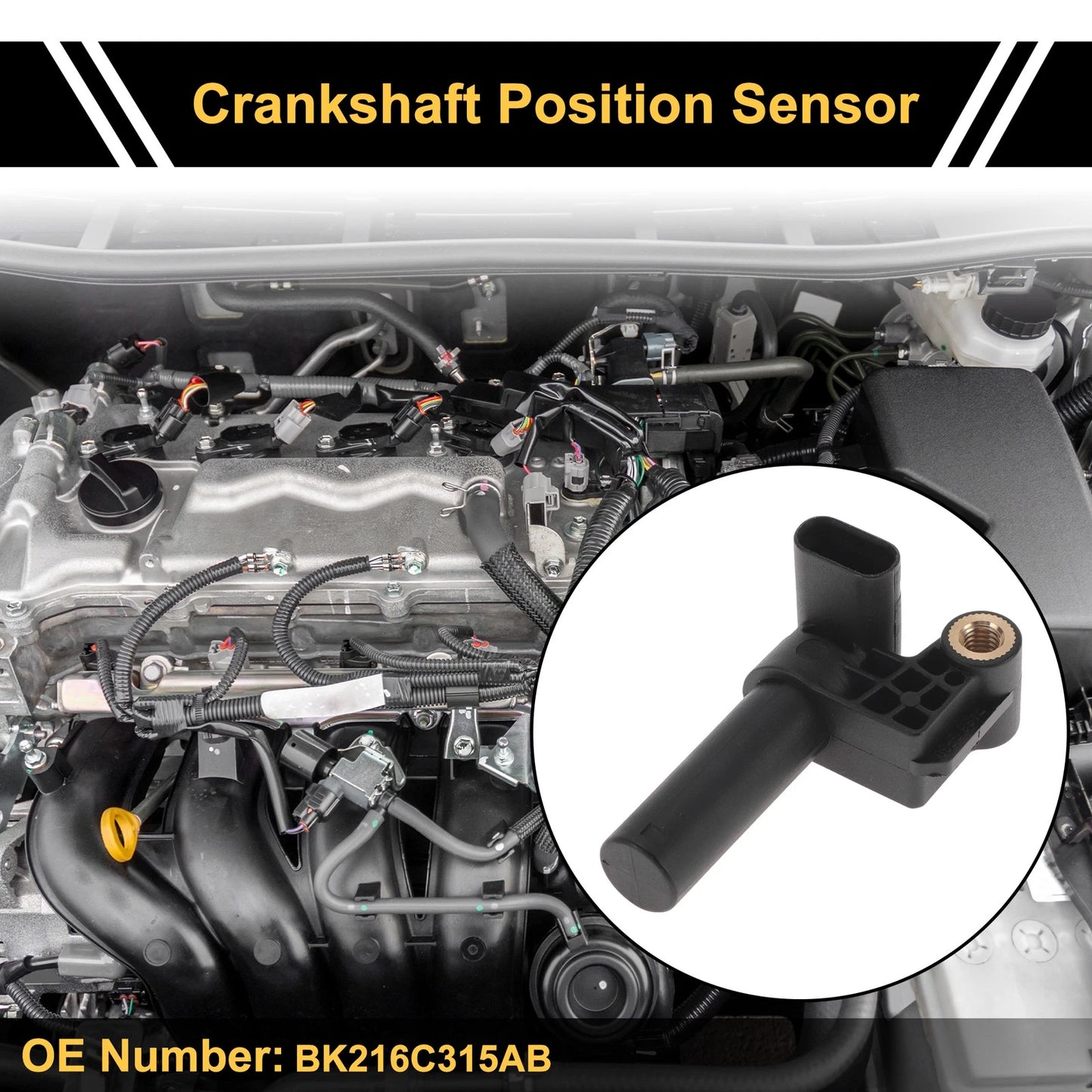 Crankshaft Position Sensor BK216C315AB for Ford Transit Mk6 (2000–2006)
