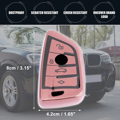 Key Fob Cover for BMW X1 X3 X5 X6 TPU Black Pink